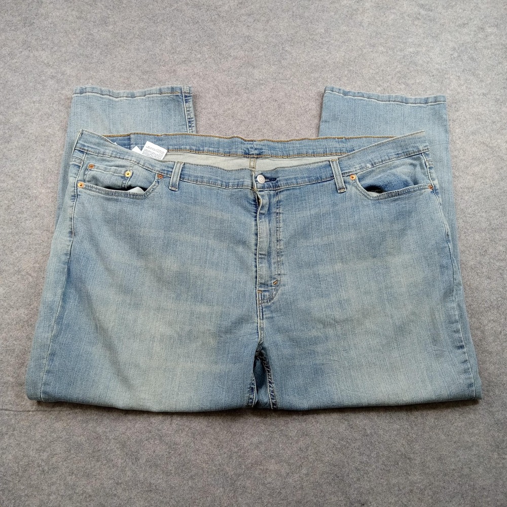 Levis 541 Jeans Mens 50x29 Light Wash Straight‎ Leg Stretch Denim Pants Casual